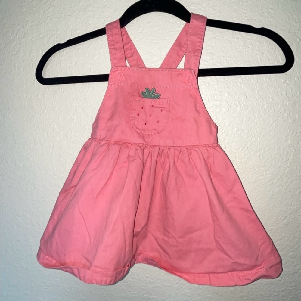 Carter’s Baby Girl Bright Pink Summer Strawberry Dress SIZE 18 MONTHS
